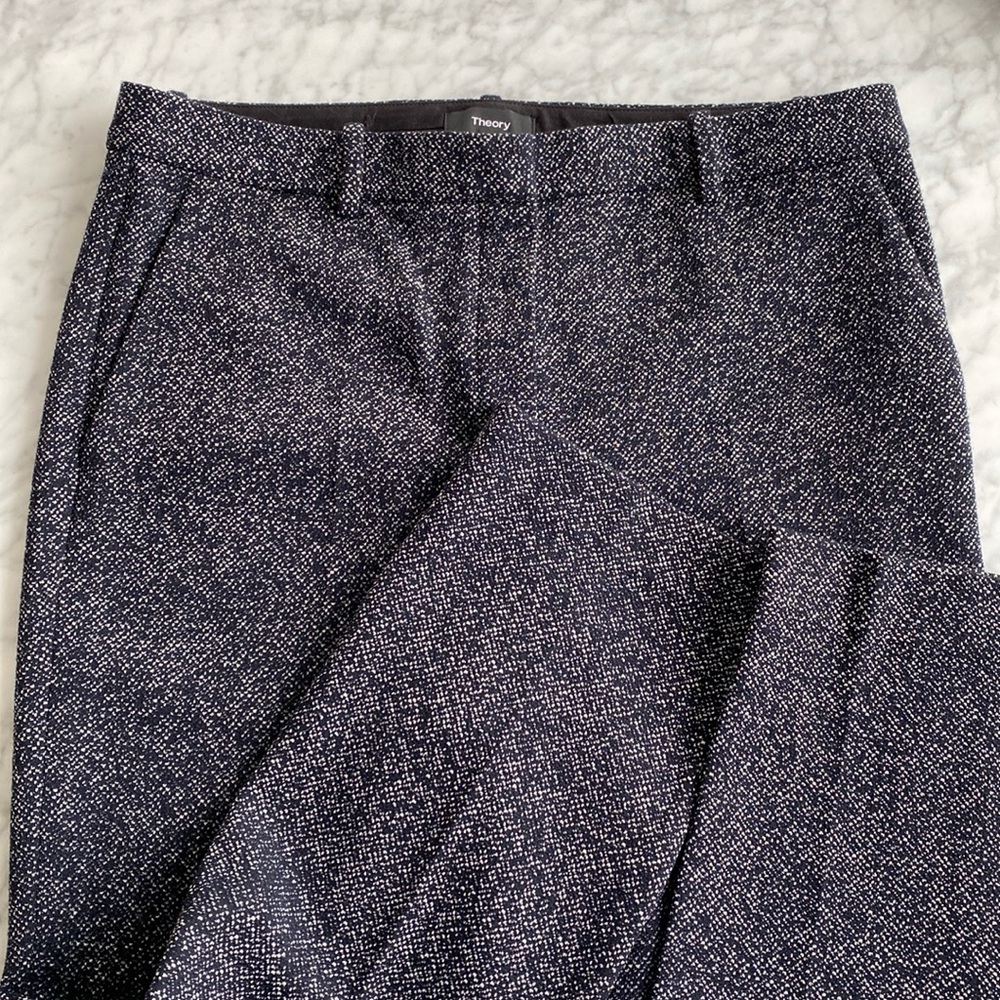 Theory Wool Blend Trousers Cropped
